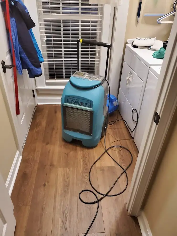 Commercial dehumidifier deployed for Flood Damage Cleanup in Spencer